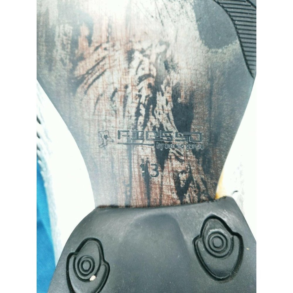 Aurelio Garcia Fiesso Square Toe Silver FI-8068 Leather Dress Loafers Men's 13 - Picture 7 of 12